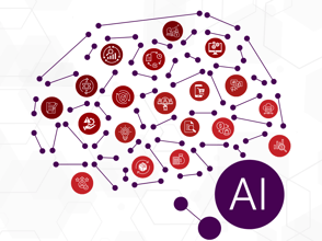 graphic illustration centered around AI